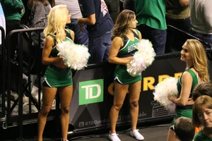Candid cheerleaders