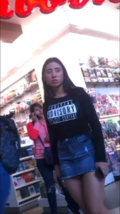 Beautiful girl in a miniskirt!