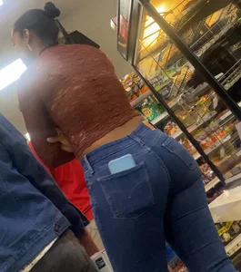 Latina ass in tight jeans