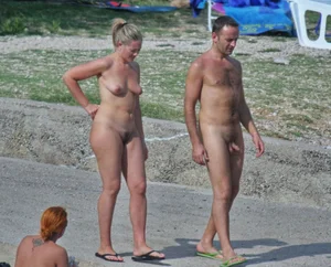 Nude beach and topless girls