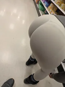 VTL Bend Over - Cheeks Eating White Spandex!