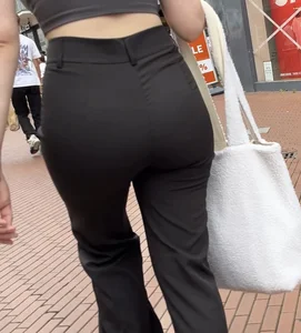Dutch Beauty In Tight Flared Pants