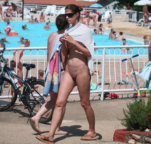 Nude beach and topless girls