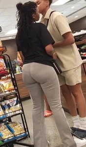 OC. Pretty black girl with great cheeks in gray sweatpants