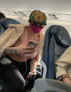 Tight slut with serious pokies at the airport