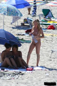 Bunch of sexy ladies on a nude beach