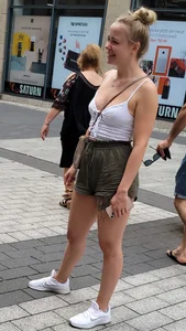 A Hot Young Candid Girl in Shorts Ans Sneakers Street Creepshots Gallery