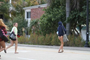 Sexy Florida beach bikini girls, some topless