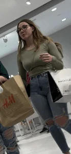 Hot Blonde Pawg In Jeans Shopping