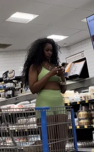 Ebony Medusa rocking Highlighter Spandex