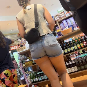 Pony Tail Girl Jean Shorts