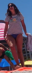 Skinny and thick beach girls out in bikinis
