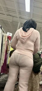 Pink see through VPL‼️
