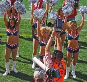 Candid cheerleaders