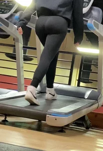 Caught her jiggly ass again but this time in leggings