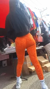 Slim latina perfect body in orange leggings [oc]