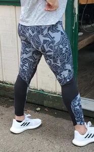 Girl with a nice ass in patterned leggings