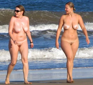 Nude beach and topless girls