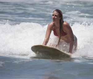 Candid surfer babes on the beach and in bikinis