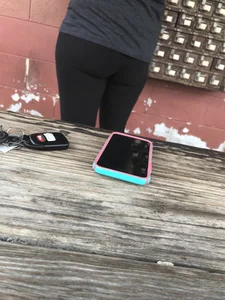 Coworker with a nice ass in leggings