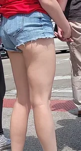 Shorts with ass cheeks n thick booty