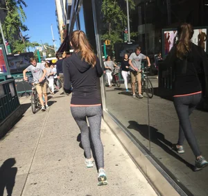 Girl With Nice Ass in Yoga Pants Street Voyeur Creepshot