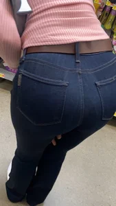 Beautiful Fit Caucasian in tight jeans (BUBBLE BUTT)