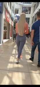 BLONDE WITH FATASS IN LULU!