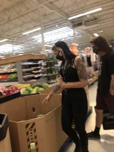Goth freak with a rack and loser boyfriend