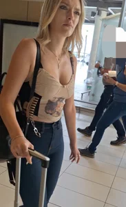 Stunning blonde with nice ass and great tits