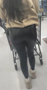 Hot  PLUMP ASS in Shiny Leggings brunette showing off: My Best yet