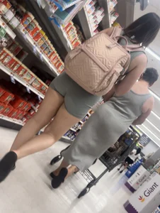 Petite girl in teal shorts