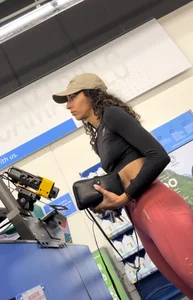Latina milf  at The (W)Mart +Skinny latina Braless