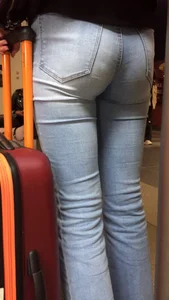 Teen at train station