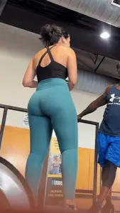 Sexy Dumpy ass in tight leggings at the gym  best gym cap so far