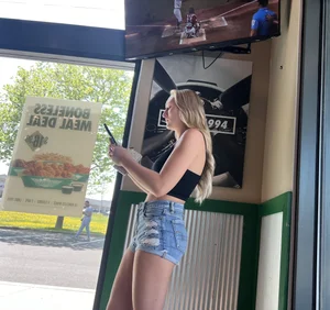 Blondie at wing stop (oc)