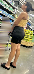 Petite cute milf in black shorts+vpl‼️