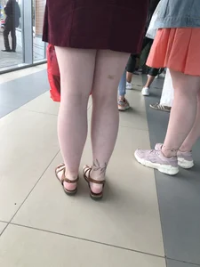 Pale Legs of a Chubby Girl in Sandals Mall Creepshots Gallery