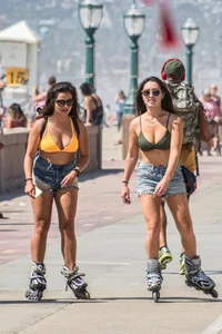 San Diego beach various sexy girls in bikinis