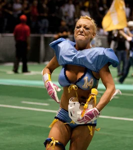 Sexy female football players with hot bodies