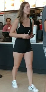 Black Spandex shorts cheeky