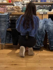 Slim brunette squatting and working part 2 (oc)