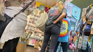 Cute Tight Blonde in Leggings