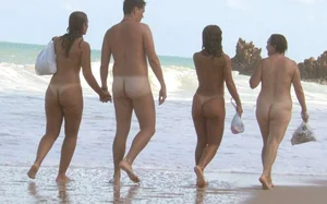 Nude beach and topless girls