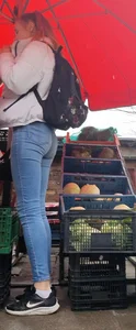 Teen at the greengrocer’s
