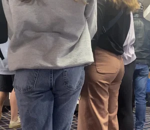 Skinny teens in the arcade