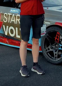 Skinny legs in tight spandex shorts creepshots