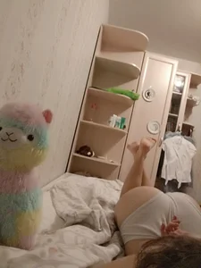 Booty in Panties and Feet Selfie in Bed