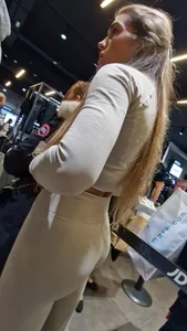 Hot Blonde In Tight Spandex Showing Off Nice Ass