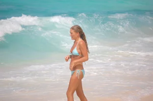 Various sexy candid girls in bikinis at the beach